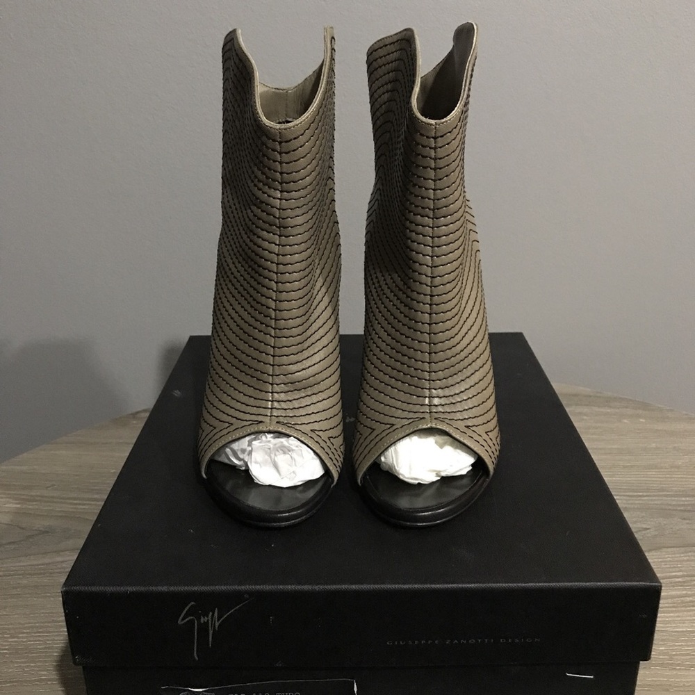 Giuseppe Zanotti peep toe bootie.